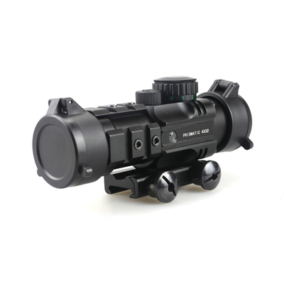 155mm lunghezza scope prismatico caccia 4x32 con laser rosso e mini Red Dot