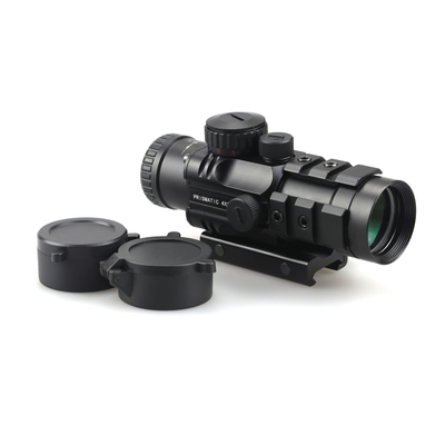155mm lunghezza scope prismatico caccia 4x32 con laser rosso e mini Red Dot