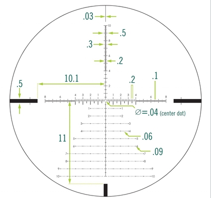 Vor Scopo ottico 5-25x56FFP 34 mm con reticolo di vetro e 56 mm di diametro dell'obiettivo