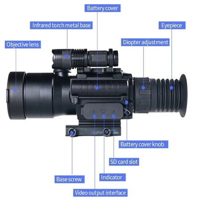 55mm Eye Relief KDS1W 3.7X-11X Digital Night Vision Scope per la caccia IP65