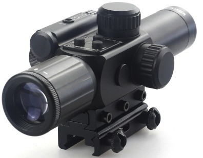 4x30 infrarossi di caccia Ampio campo visivo Scopo ottico con laser rosso e caratteristica anti nebbia