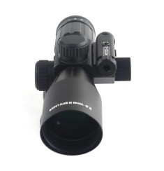2.5-10X ingrandimento scope ottico laser nero con laser rosso vista di caccia essenziale