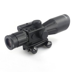 2.5-10X ingrandimento scope ottico laser nero con laser rosso vista di caccia essenziale
