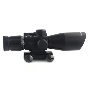 2.5-10X ingrandimento scope ottico laser nero con laser rosso vista di caccia essenziale