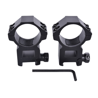 Alto profilo Dual Ring Scope Mount Double Rings Mount Matte Black Centro altezza 21 mm