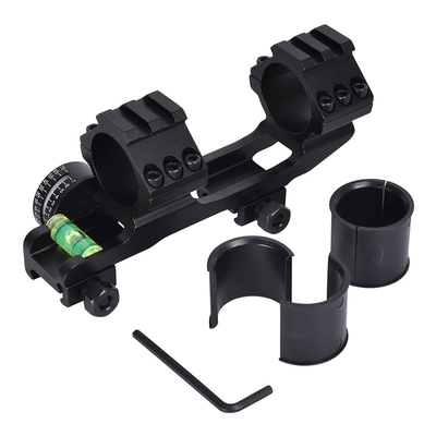Scope Mount Matte Black Finish Dual Rings Indicatore di livello e angolo di bolla per 21 mm