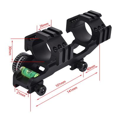 22 mm di larghezza Montaggio a doppio anello con livello di bolla e indicatore di angolo Altezza del centro 21 mm