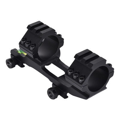 Tactical Dual Scope Mount Ring con livello di bolla 40mm Offset Fits 21mm Picatinny Rail