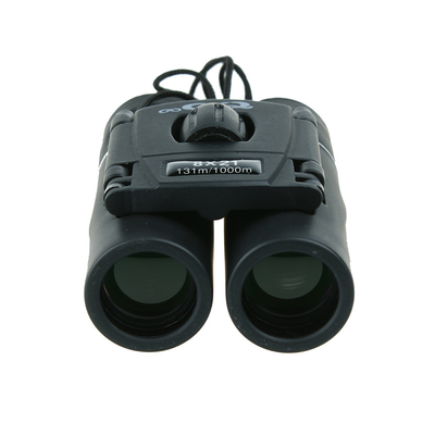 Compatto QC 8X21 binocoli pieghevoli per studenti con messa a fuoco ravvicinata 6.4m e Eye Relief 10mm