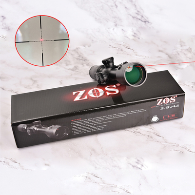 Scopi ottici essenziali ZOS 3-9x42 R6 Primo piano focale Scopo con illuminazione rossa