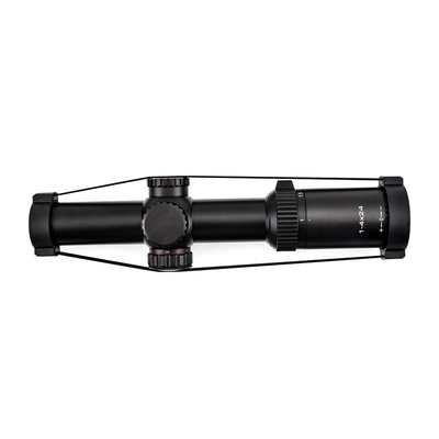 1-4x24 illuminato 30mm tubo di vetro reticolo tattico ambito con potenza massima di uscita 0