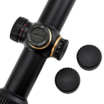 1-6x24 Vetro tattico nero reticolo inciso Ottica campo di applicazione per la caccia LPVO vista versatile