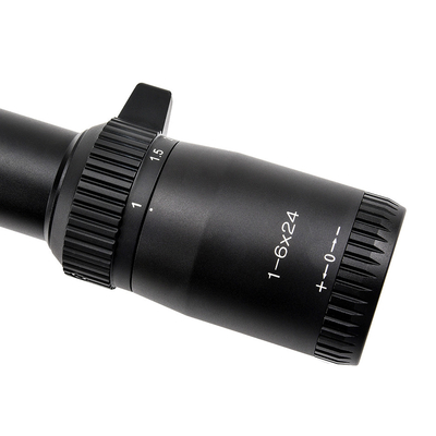 1-6x24 Vetro tattico nero reticolo inciso Ottica campo di applicazione per la caccia LPVO vista versatile
