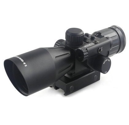 2.5-10X ingrandimento scope ottico laser nero con laser rosso vista di caccia essenziale