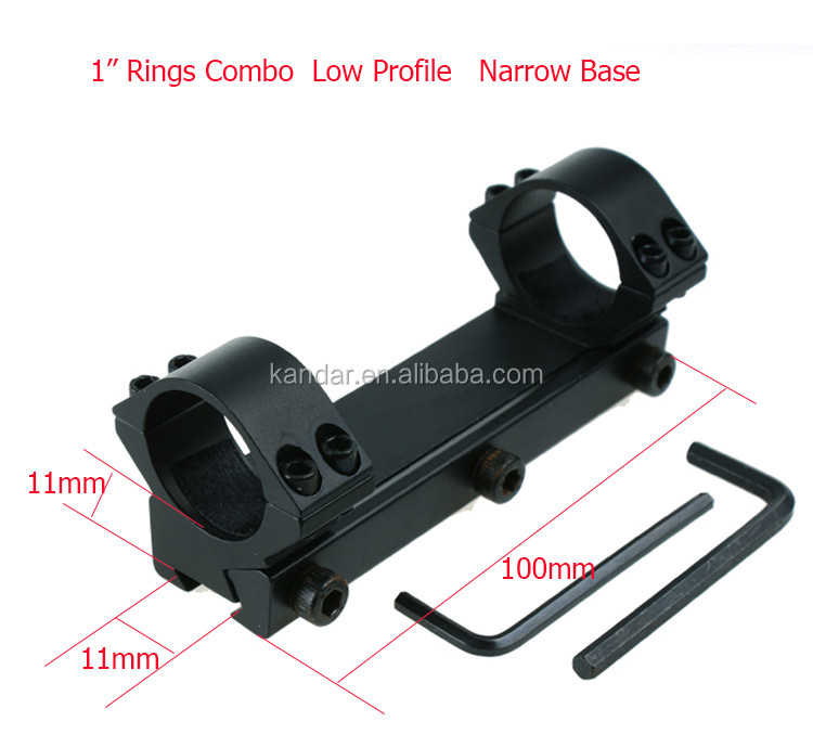 Legatura di alluminio One Piece Offset Low Profile Ring 25.4mm Scope Mount L2303 per vista ottica 1 pollice Ring