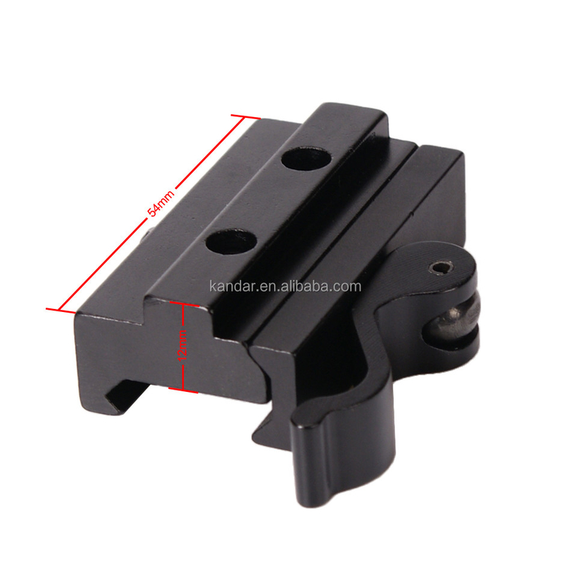 Adaptatore di montaggio Riser completamente in metallo per 21 mm a 11 mm Clamp Bracket in lega di alluminio nero