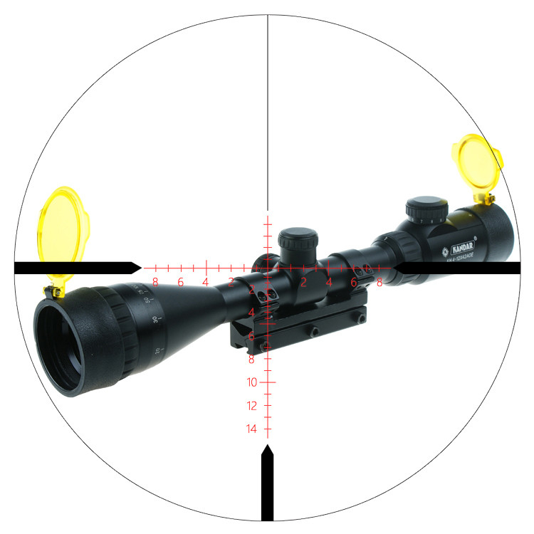 KH 4-12x42 AOE Scope con pupilla di uscita da 3,5-10,5 mm e luci M-Dot RGB
