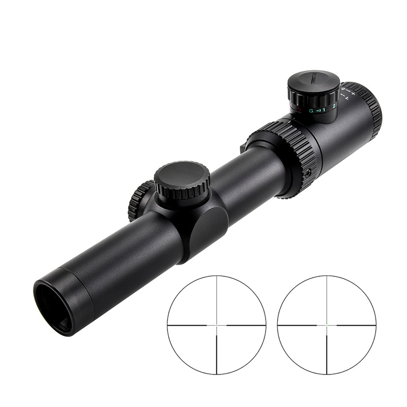 Attrezzature da caccia all'aperto Visione ottica 1-4x24 IR 30 mm con 12,6 mm di diametro della pupilla di uscita