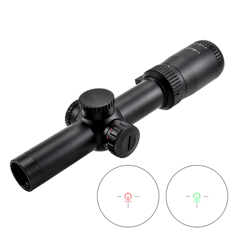 1-6x24 Vetro tattico nero reticolo inciso Ottica campo di applicazione per la caccia LPVO vista versatile