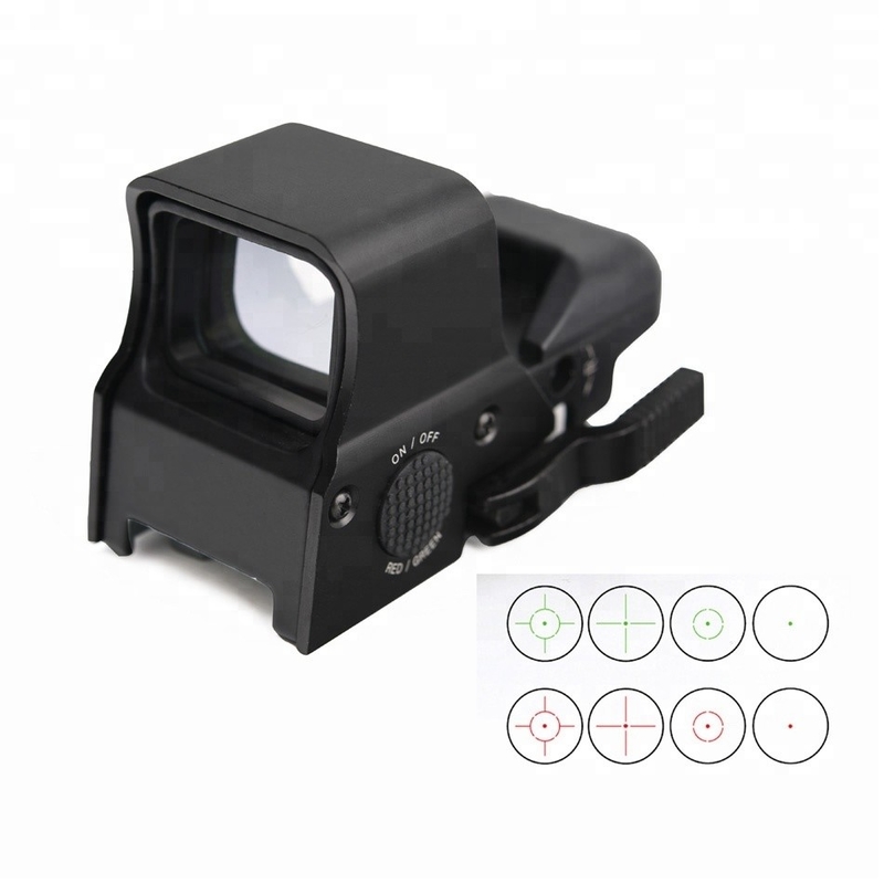 Facile montaggio 63 mm x 53 mm Riflesso 4 reticolo vista a puntino rosso per la caccia Disegno a prova di urti